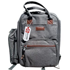 NWT! ALLCAMP Gray Outdoor Picnic Backpack for 2 People